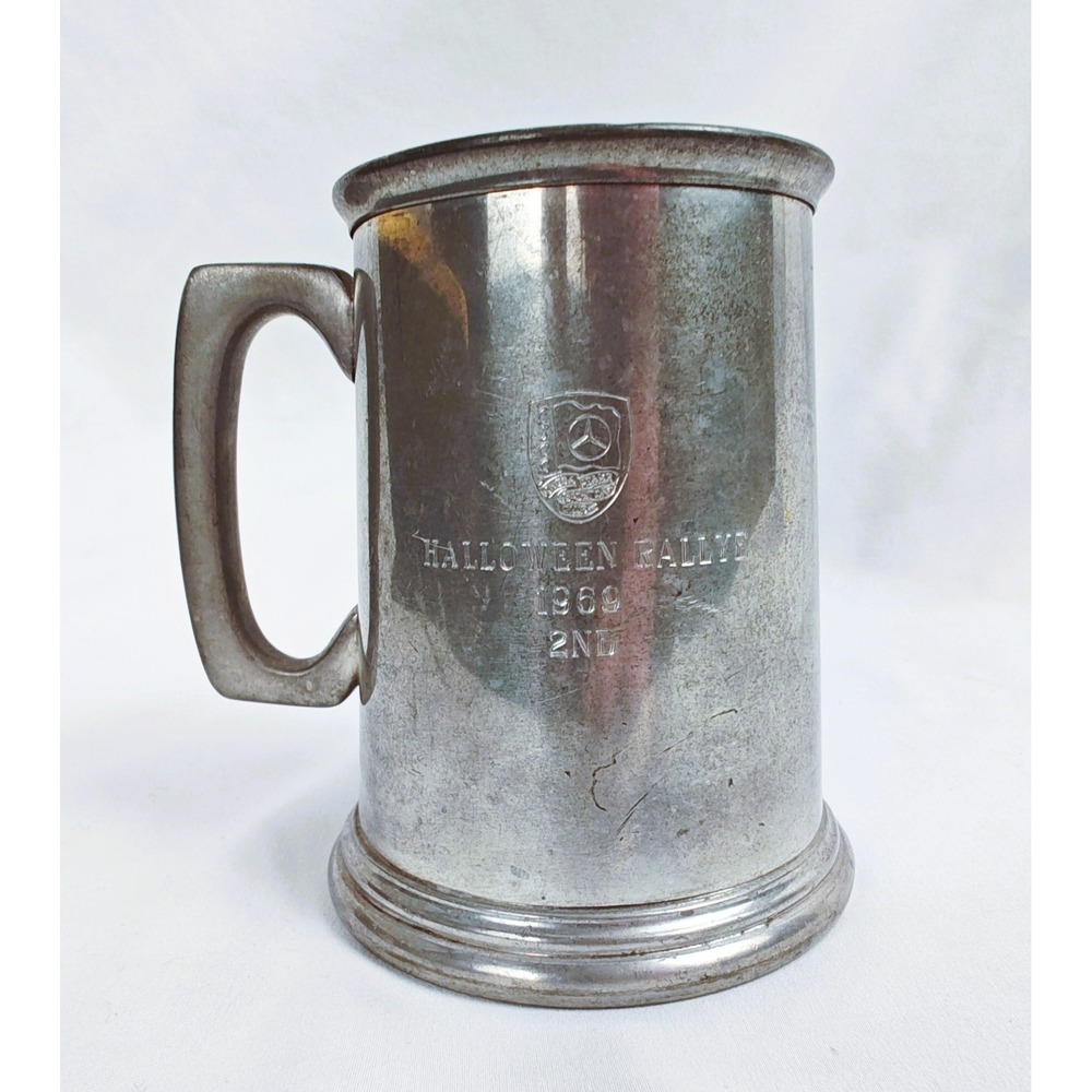 Mercedes-Benz Halloween Rallye 1969 Vintage Pewter Tankard Mug Sheffield England